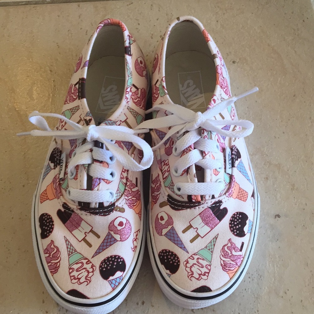 NWT Vans kids glitter ice cream sneakers
